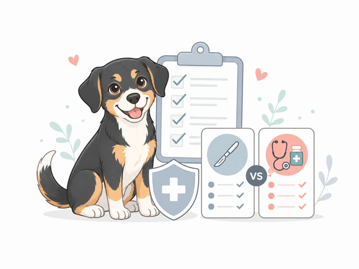 Tarifentscheidung Hundekrankenversicherung mit Hund, OP-Schutz, Vollschutz und Checkliste