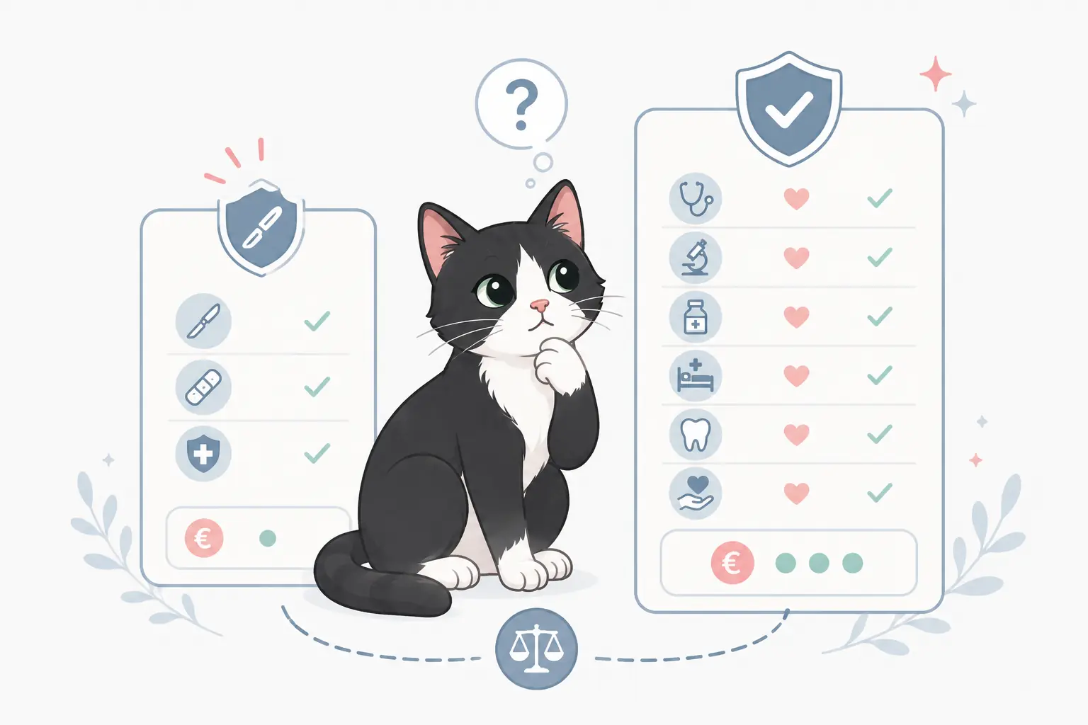 Katzenversicherung Tarifentscheidung mit Katze, OP-Kosten, Zahnleistungen und Vollschutz