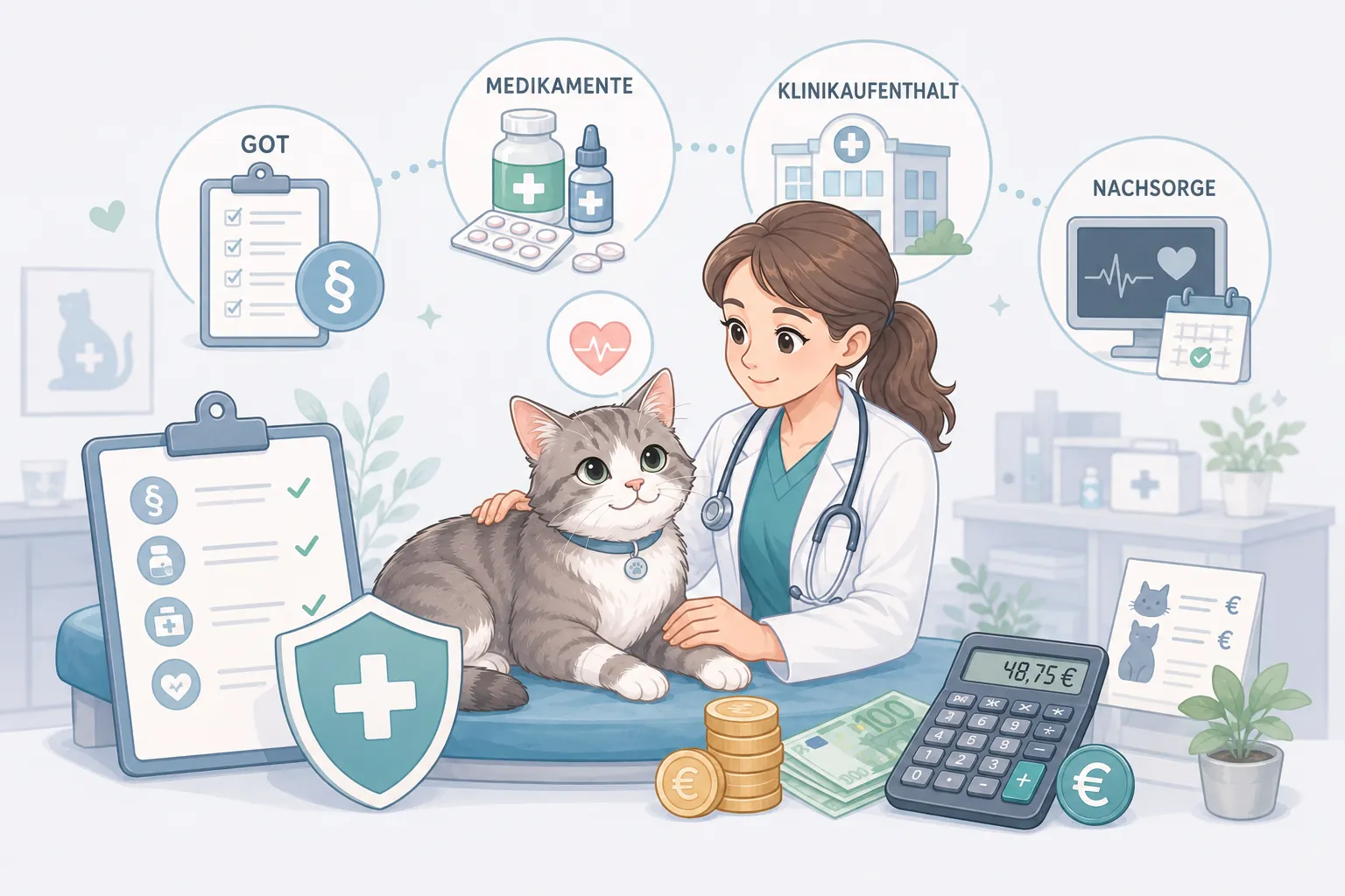 Kosten einer OP Katze mit Untersuchung, Narkose, Eingriff und Nachkontrolle