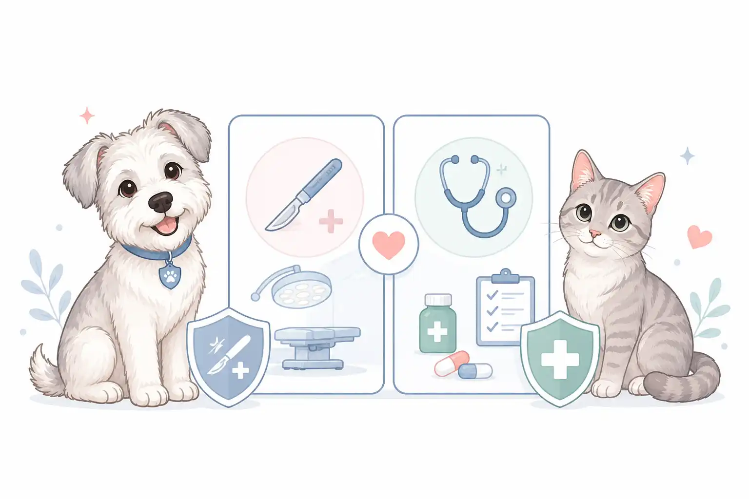 Tierkrankenversicherung OP-Schutz und Vollschutz für Hund und Katze im Vergleich