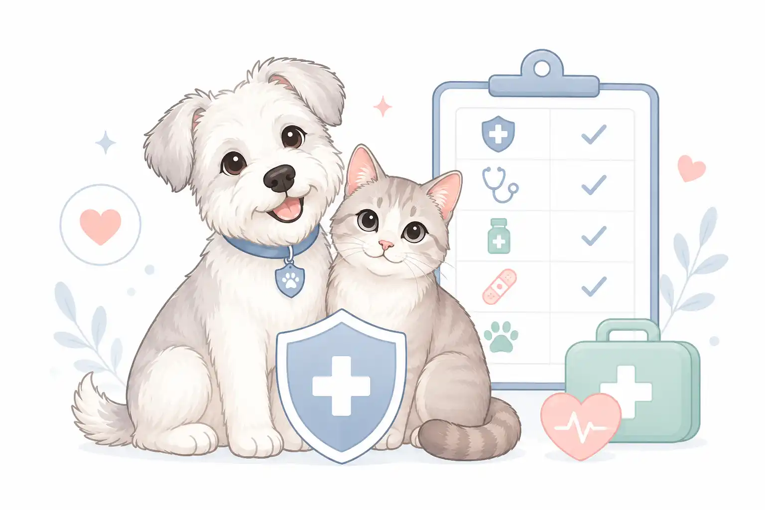 Tierkrankenversicherung für Hund und Katze mit Schutzschild und Leistungsübersicht