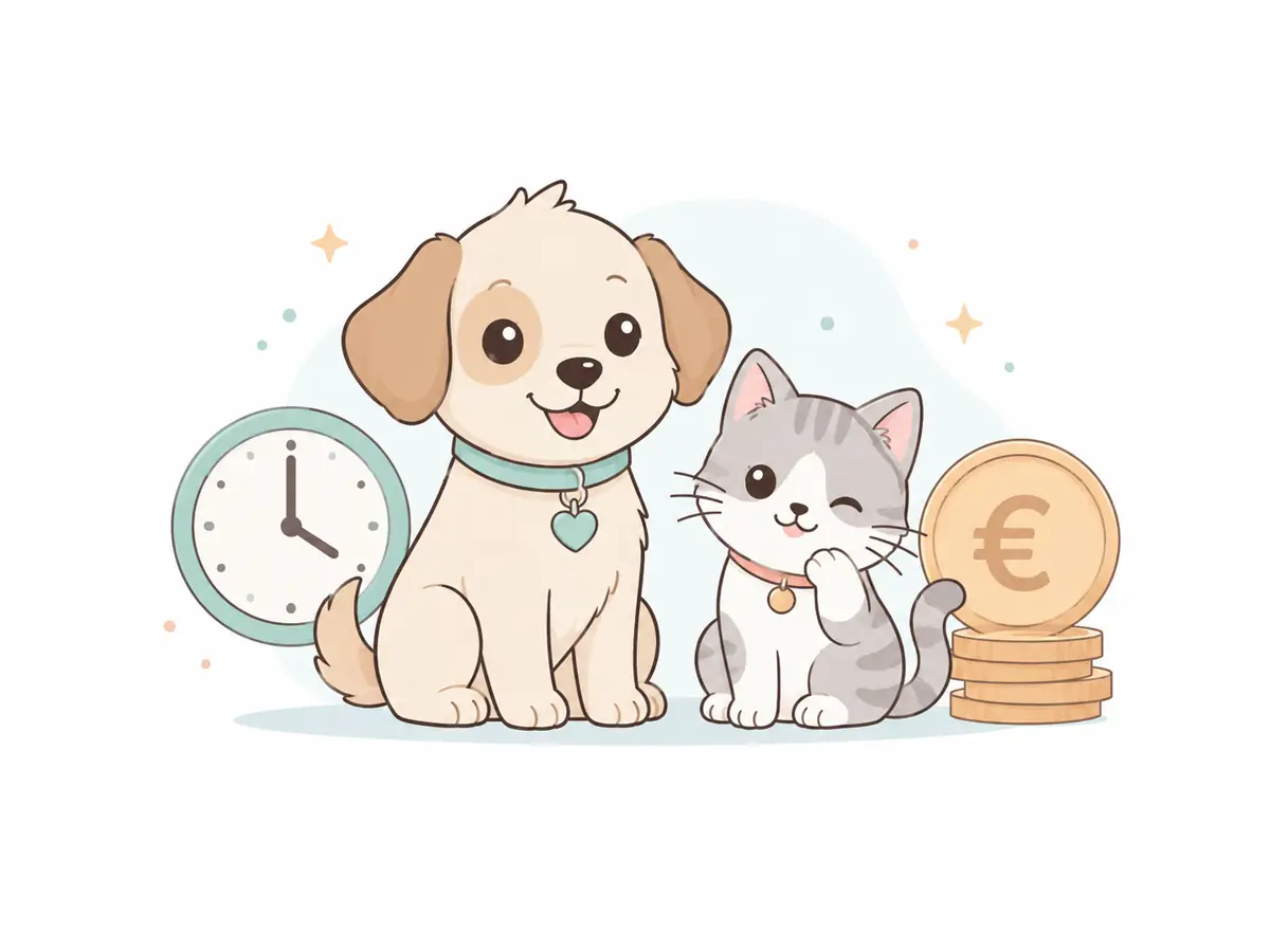 Stilisierte Illustration Wartezeiten und Selbstbeteiligung